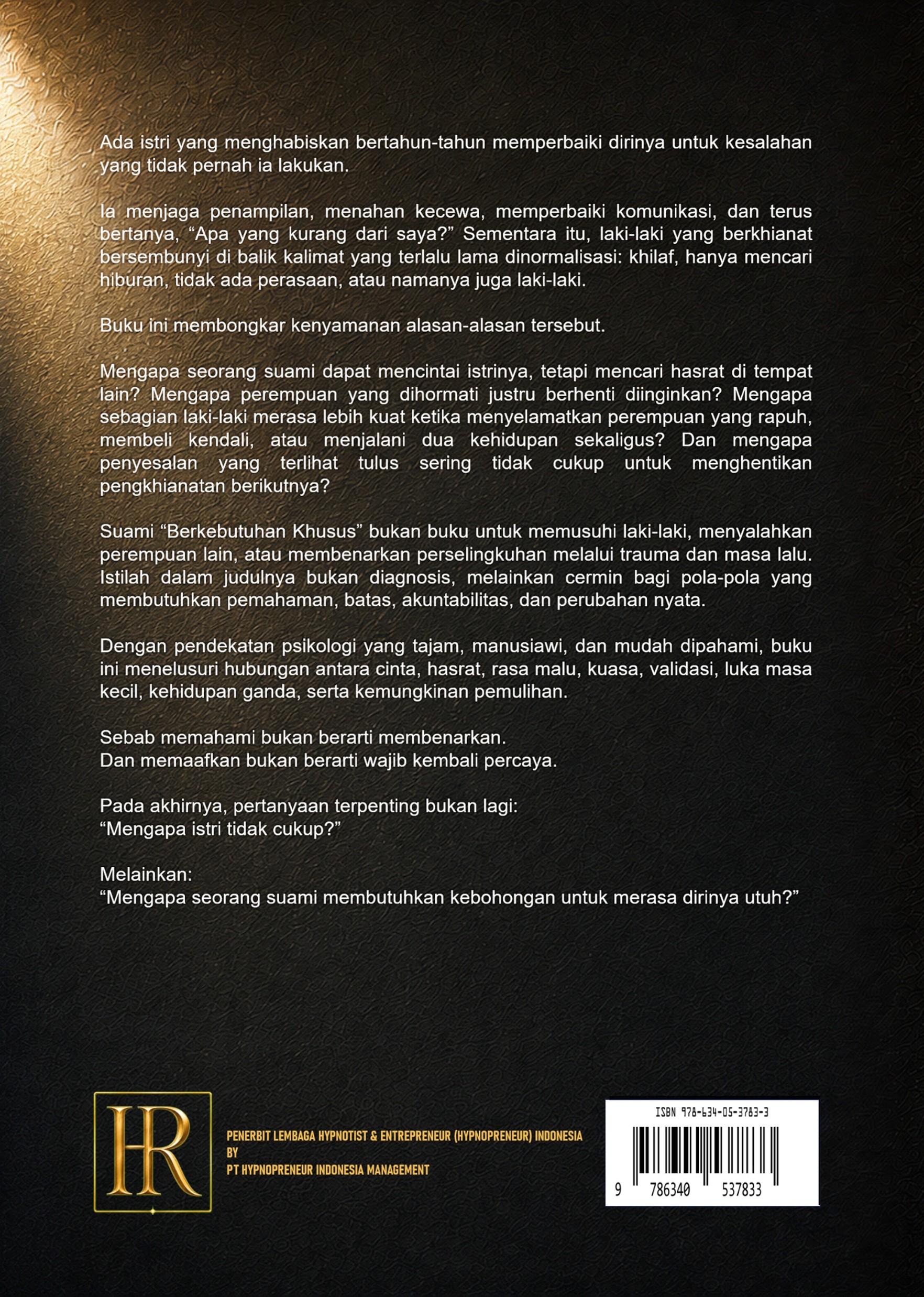 Sampul belakang buku Suami Berkebutuhan Khusus